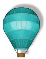 blue balloon on a white background