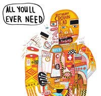 all youll ever need and logo man drawing