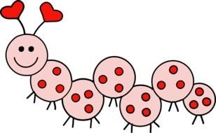 Valentine bug drawing