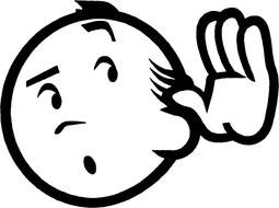 clipart faces with hand