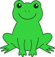 Cute green Frog drawing