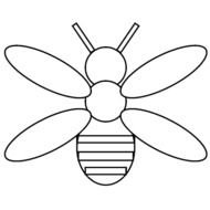 bee, simple outline