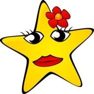 yellow star as a smile