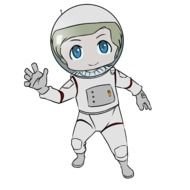 Cute boy astronaut clipart