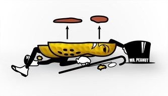 Clip art of open mr. Peanut