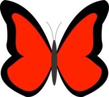 red Borboleta Escarlate clipart drawing
