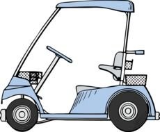 clipart of the golf cart car