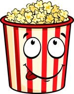 animated box with popcorn
