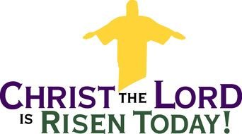 yellow Christ silhouette