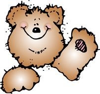 funny bear as a picture for clipart