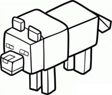 drawn wolf from lego blocks