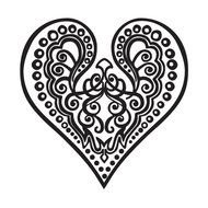 Heart An Elegant Filled With Swirls Waved Lines En Dotsadobe