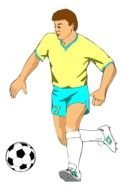 Clip art of soccer player running