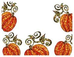 Clipart of Pumpkin Border