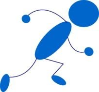 Running Blue Stick Man Png And Svg