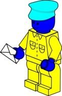 Lego Town Postman as picture for clipart