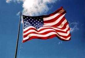 Tagged American Flag drawing