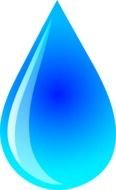 Blue Water Droplet Logo drawing