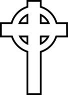 simple celtic cross on a transparent background