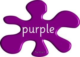 purple blot on a white background