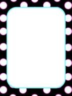 bright Polka Dot page Border