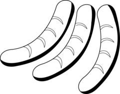 Free Sausage Monochrome Food Illpop Com