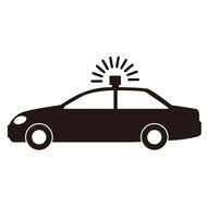 Police car silhouette clipart