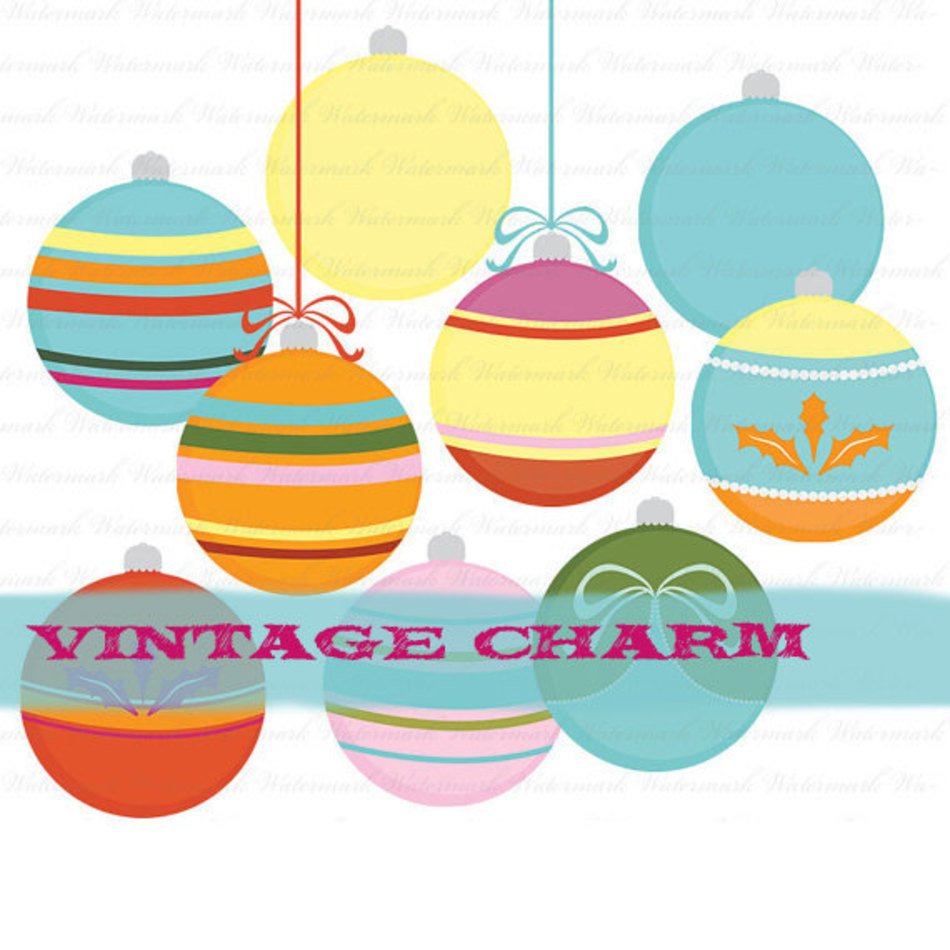 Sale Christmas Ornament Retro Scrapbooking Vintage
