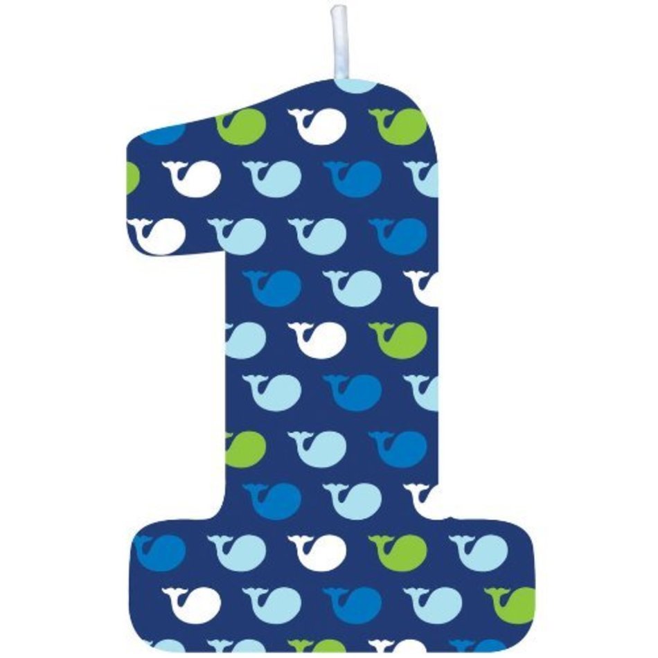Ocean Preppy Boy 1st Birthday Molded Candle At Childrens Party Theme