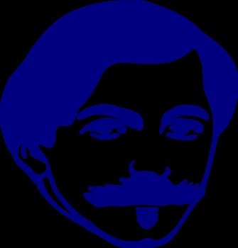 Man Face Mustache Vector