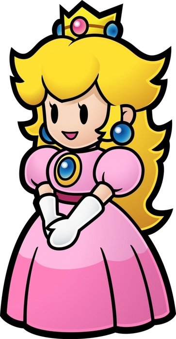 Cartoon princess with the dress clipart