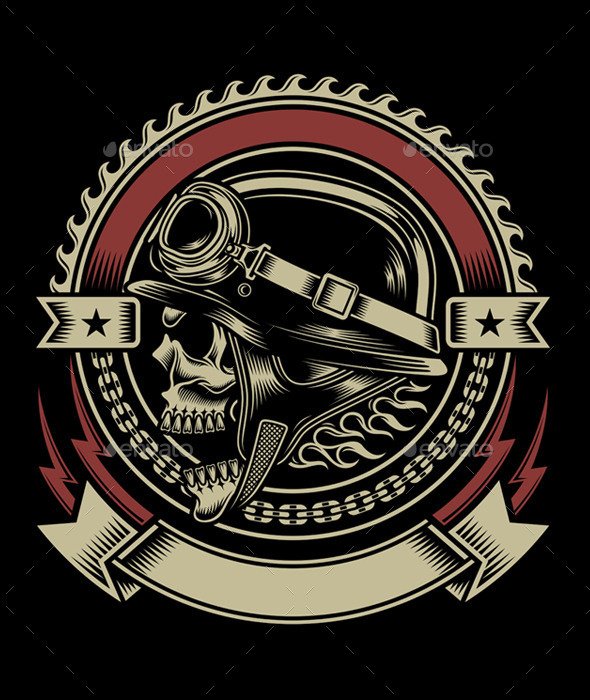 Extreme Biker Skull Vector Art &187 Tinkytylerorg Stock Photos