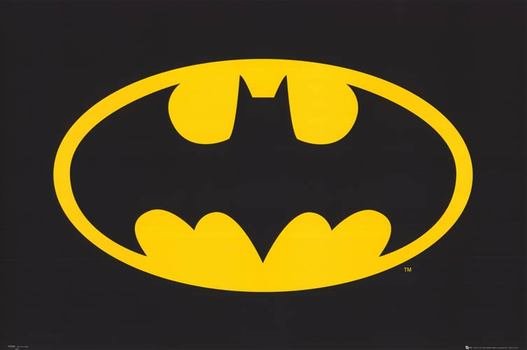 bat symbol on the black background