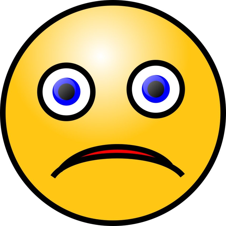 colorful sad smiley as picture for clipart