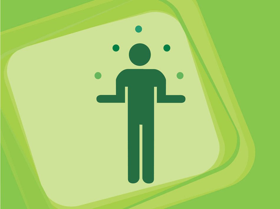 Clip art of Juggler silhouette sign