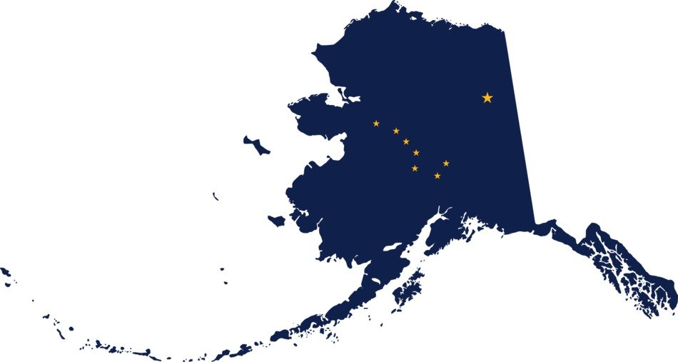 Alaska map with flag free image download