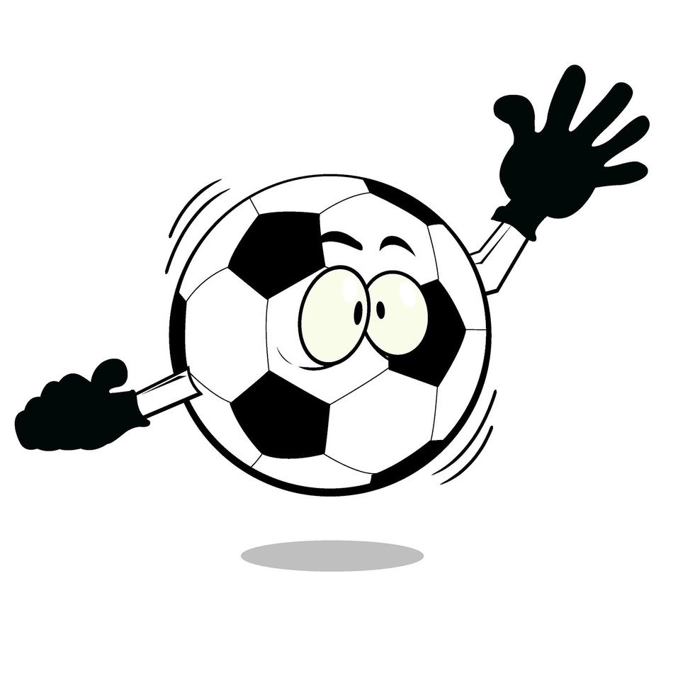 Crazy Soccer Cartoon as picture for clipart
