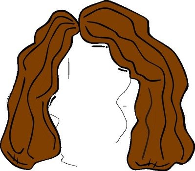 Brown Hair Outline At Clkercom Vector Online clipart