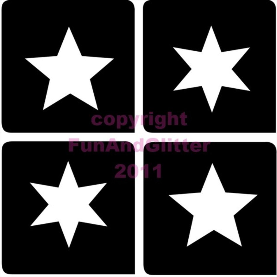 Stencils Safe Fun And Easy To Use Self Adhesive Body Art