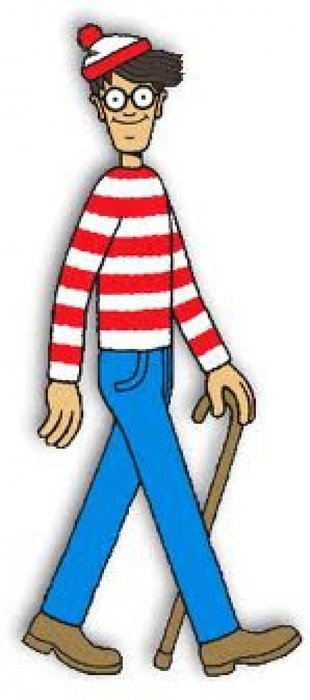 Cartoon man with the stick clipart
