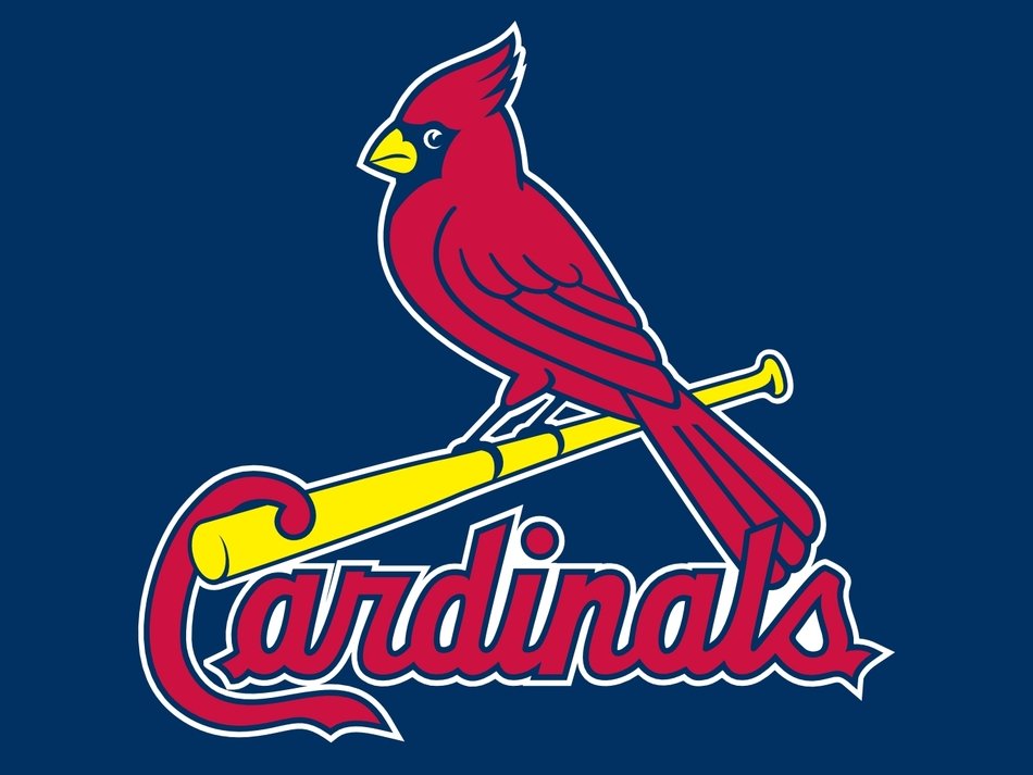 blue and red logo of St Louis Cardinals