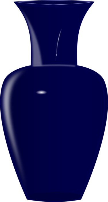 dark blue vase