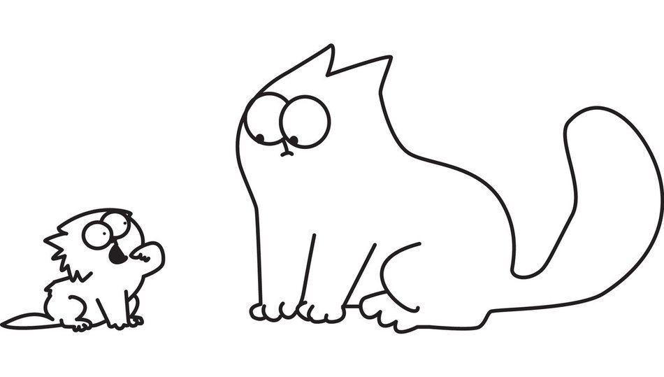 two curious cats for clipart