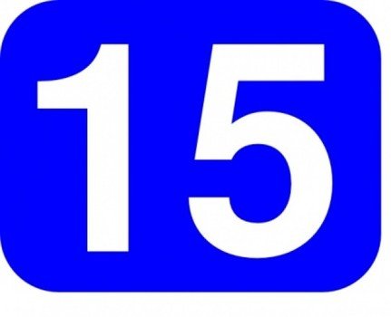 Number 15 Free Vector