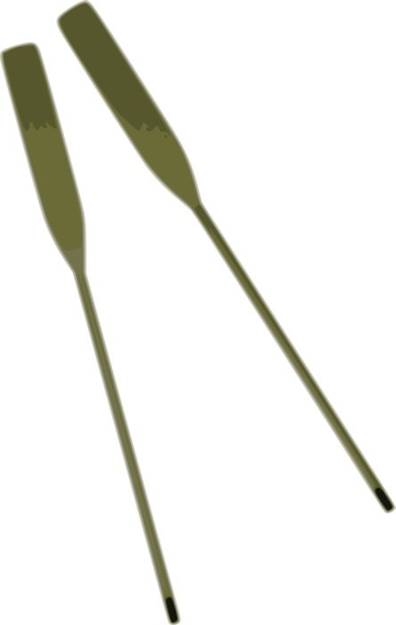 Pair Of Wooden Rowing drawing