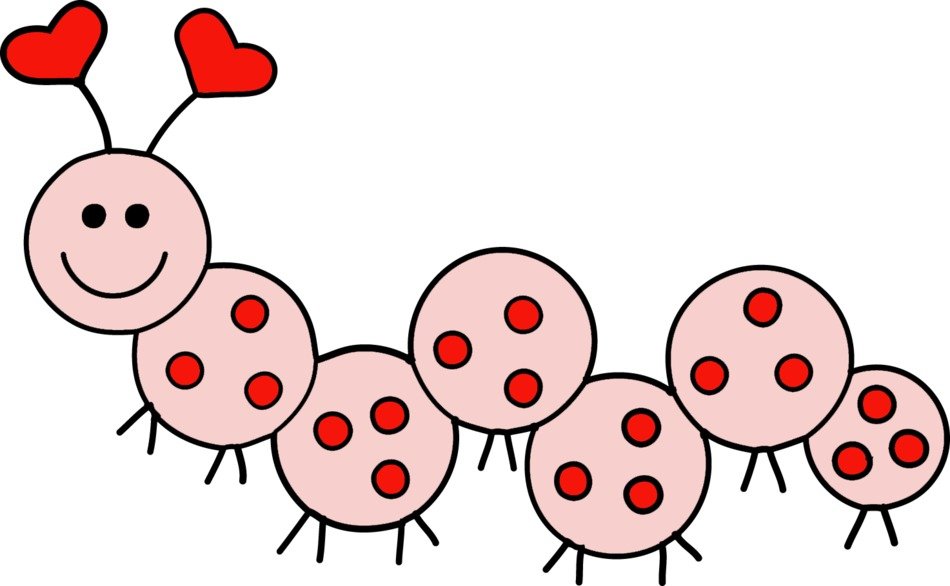 Valentine bug drawing