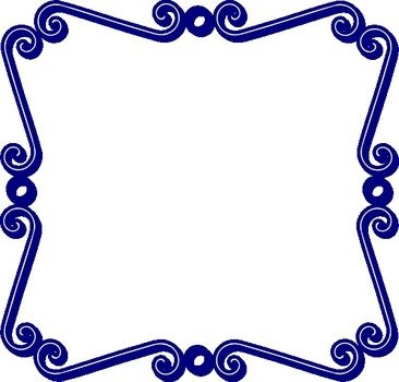 Blue Swirl Frame At Clkercom Vector Online
