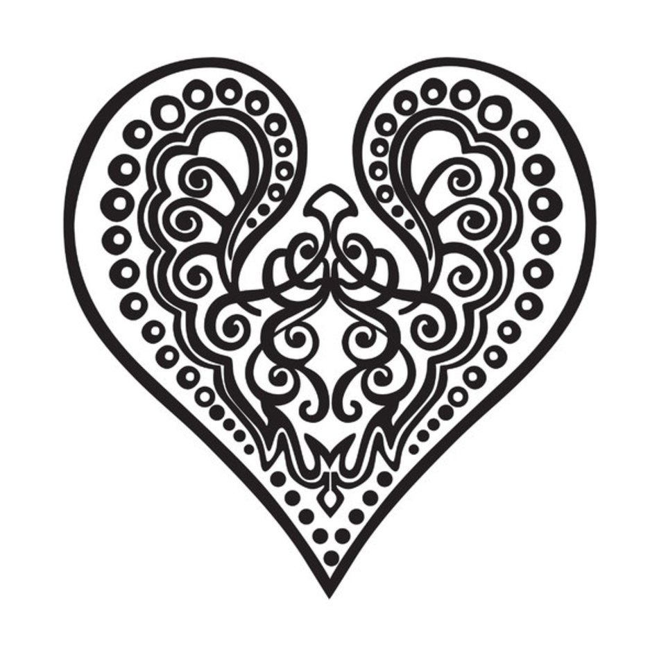 Heart An Elegant Filled With Swirls Waved Lines En Dotsadobe