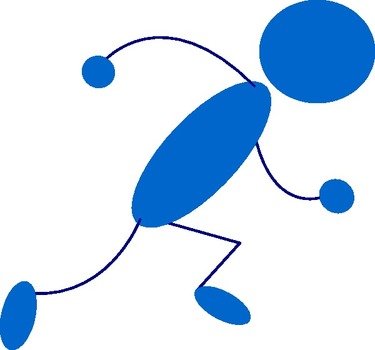 Running Blue Stick Man Png And Svg