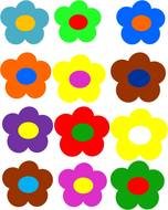 color free Flower drawing